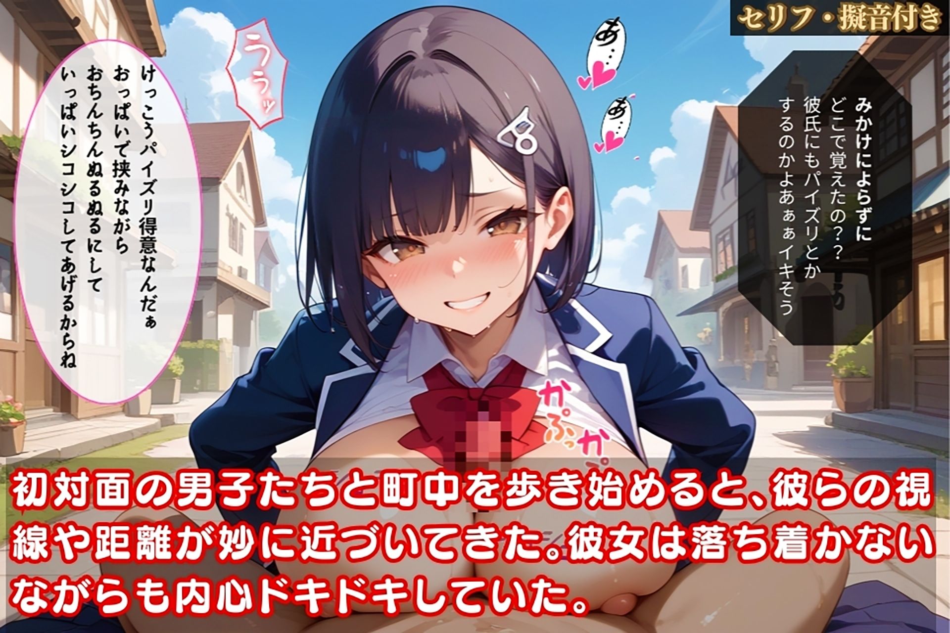迷子の私を男子たちが囲んできて生ハメ寸前だった件【セリフ/擬音付き】 サンプル3ページ目