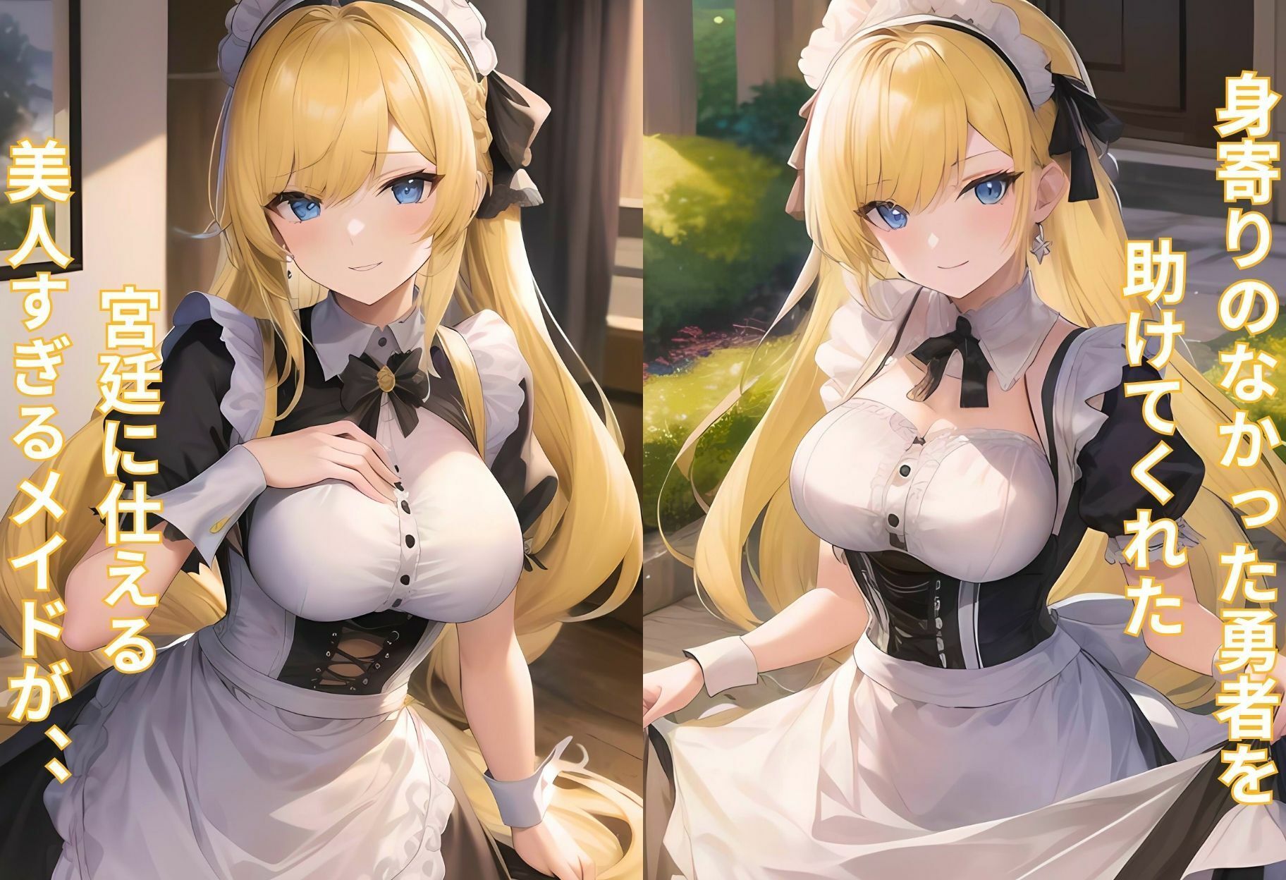 宮廷に仕えるメイドがチン棒に服従した件〜真面目なブロンド美女編〜 サンプル2ページ目
