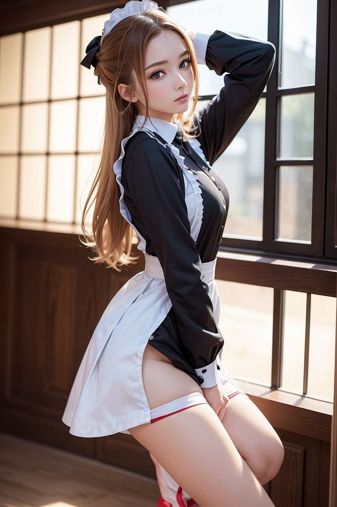 【いいなり痴女メイド特集】AI美女グラビア写真集 サンプル1ページ目