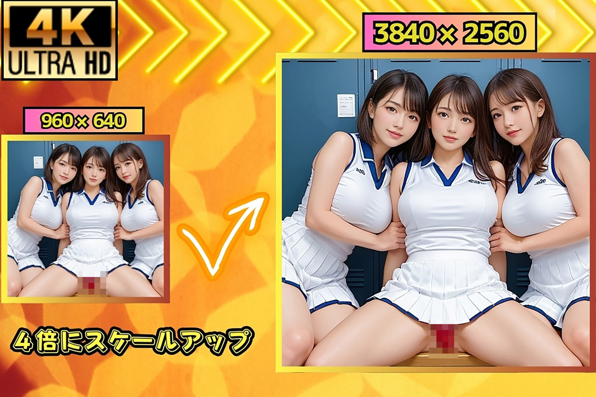 ロッカールームに忘れ物を取りに行ったら、テニス部女子に囲まれた サンプル3ページ目