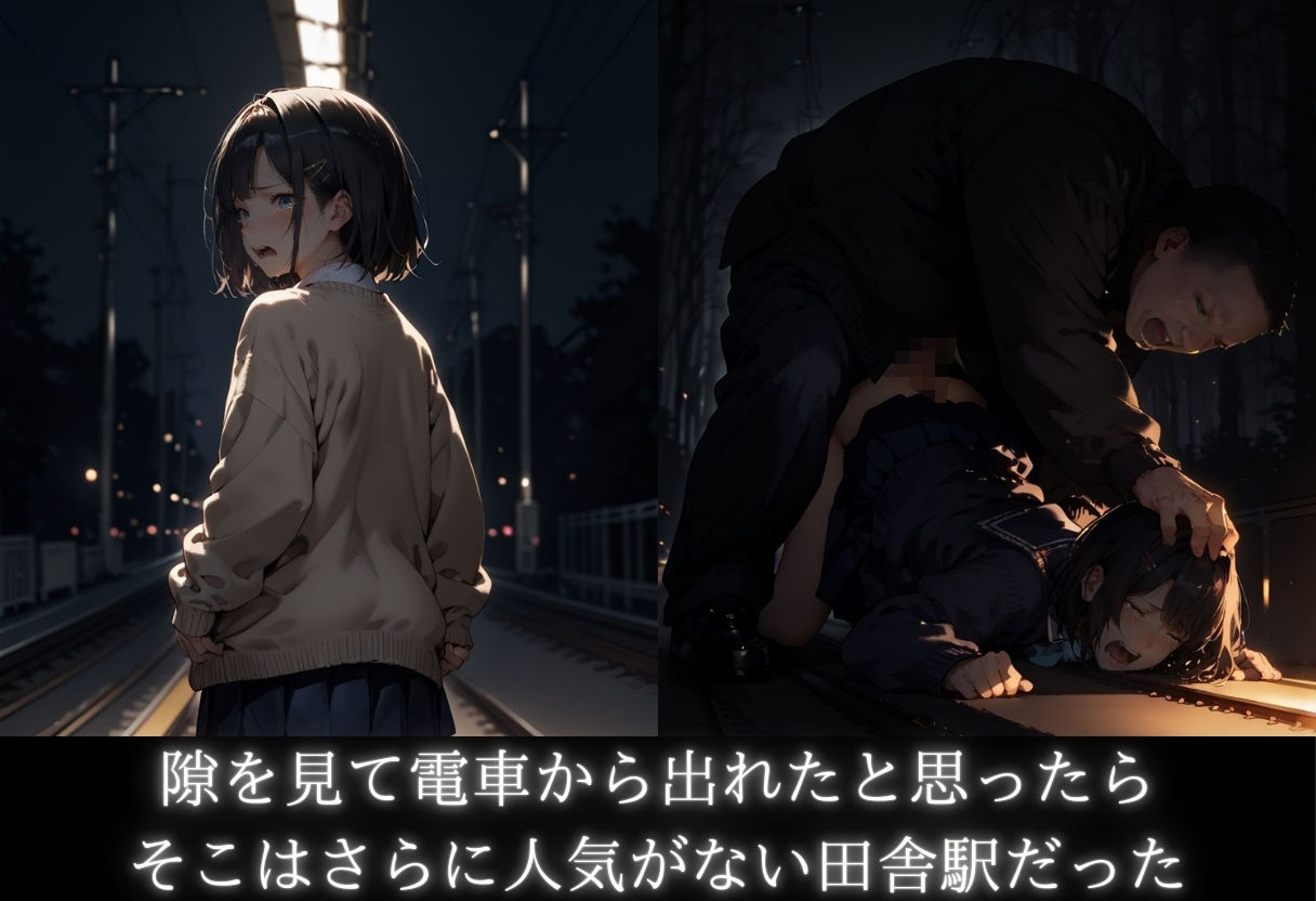 ロりJKに種付けプレスをかましまくるー痴●列車編Iー サンプル6ページ目
