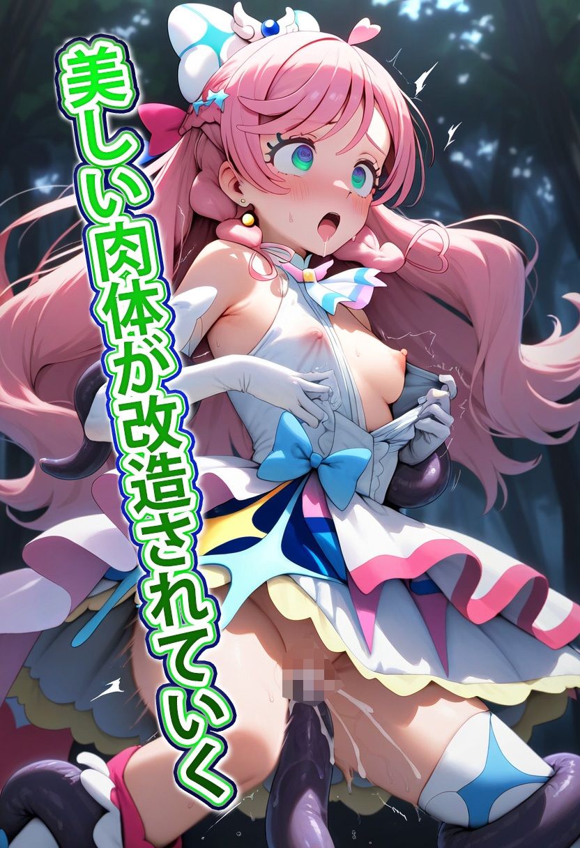 敗北のプリズムを触手拘束で異種姦 孕ませヒロイン！アヘ顔連続の顔快楽堕ち！ サンプル3ページ目