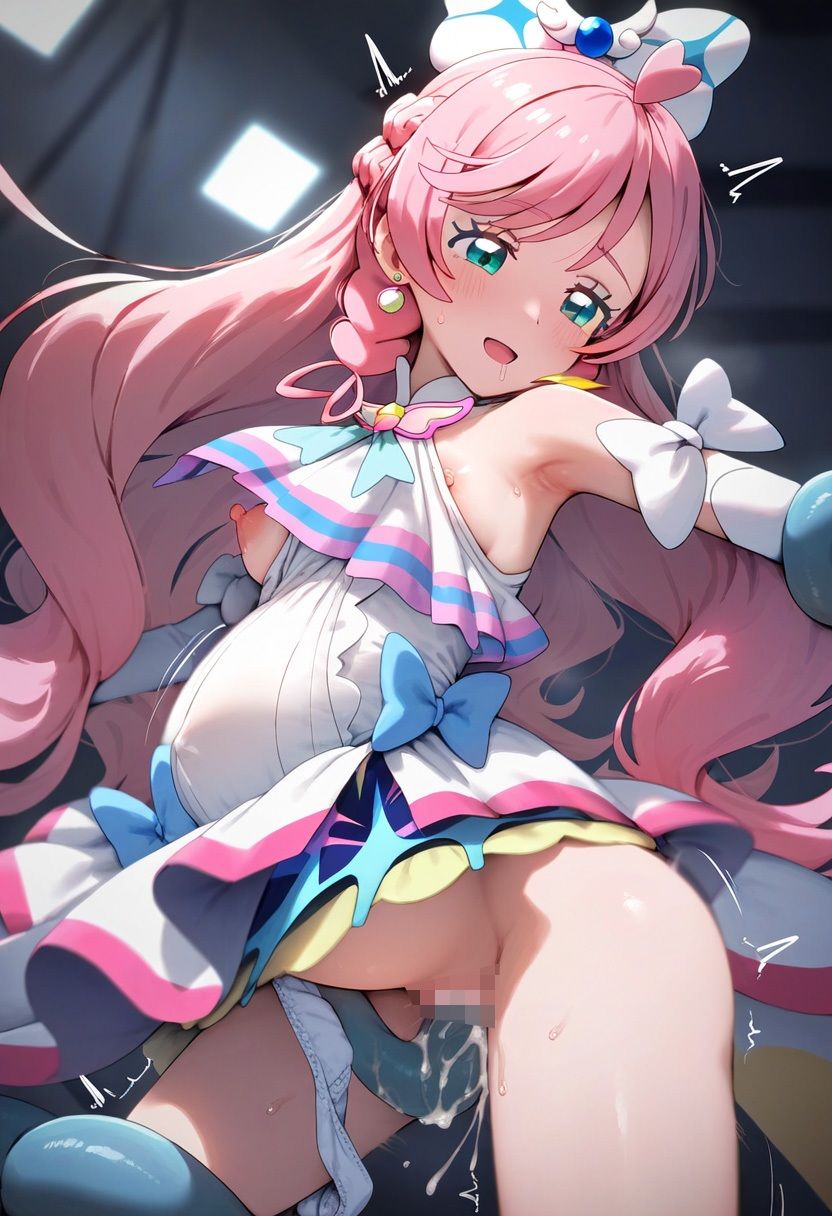 敗北のプリズムを触手拘束で異種姦 孕ませヒロイン！アヘ顔連続の顔快楽堕ち！ サンプル8ページ目