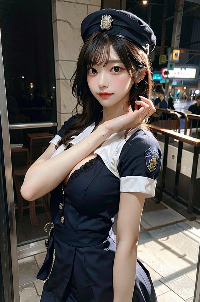 【ミニスカポリス（美人警察官）特集】AIグラビアコスプレ写真集 サンプル1ページ目