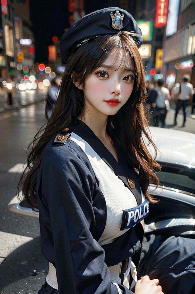 【ミニスカポリス（美人警察官）特集】AIグラビアコスプレ写真集 サンプル2ページ目