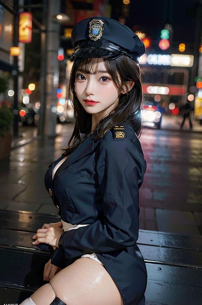 【ミニスカポリス（美人警察官）特集】AIグラビアコスプレ写真集 サンプル4ページ目
