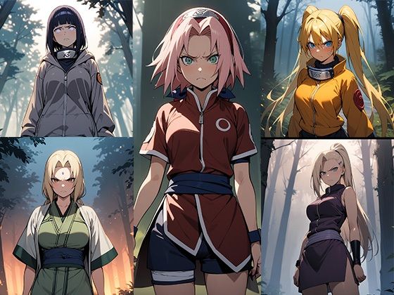 妖術に屈服させられる くノ一 NARUTO CG集 サンプル7ページ目