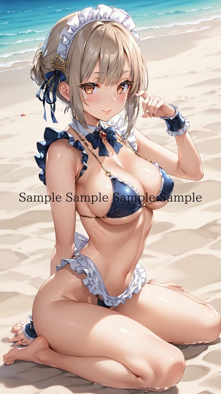 夏だ！海だ！堕天使水着エロメイド達とビーチで乱交バカンス！パート4 サンプル8ページ目