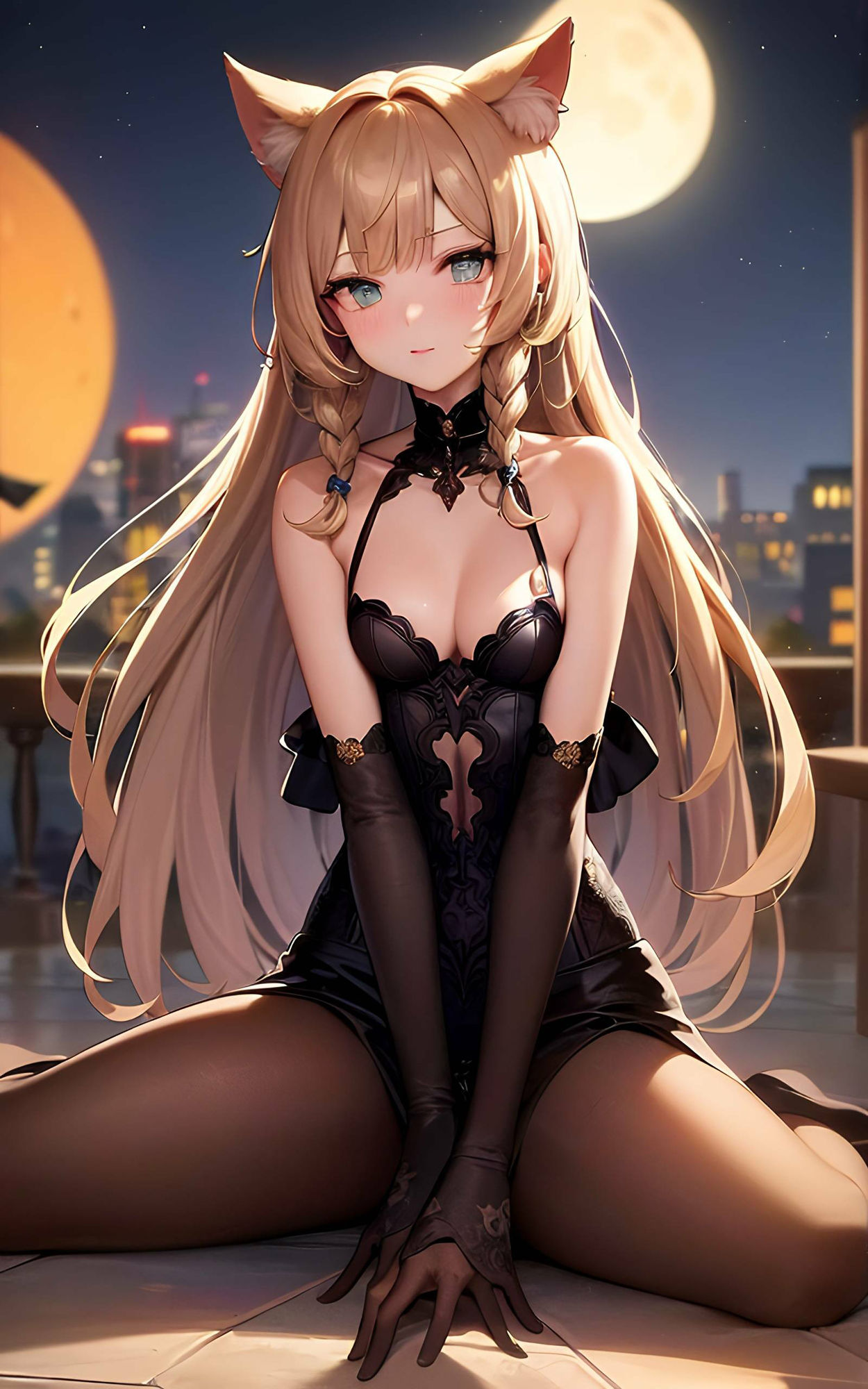 ハロウィンの魔法:猫耳娘たちの魅惑イラスト集 サンプル4ページ目