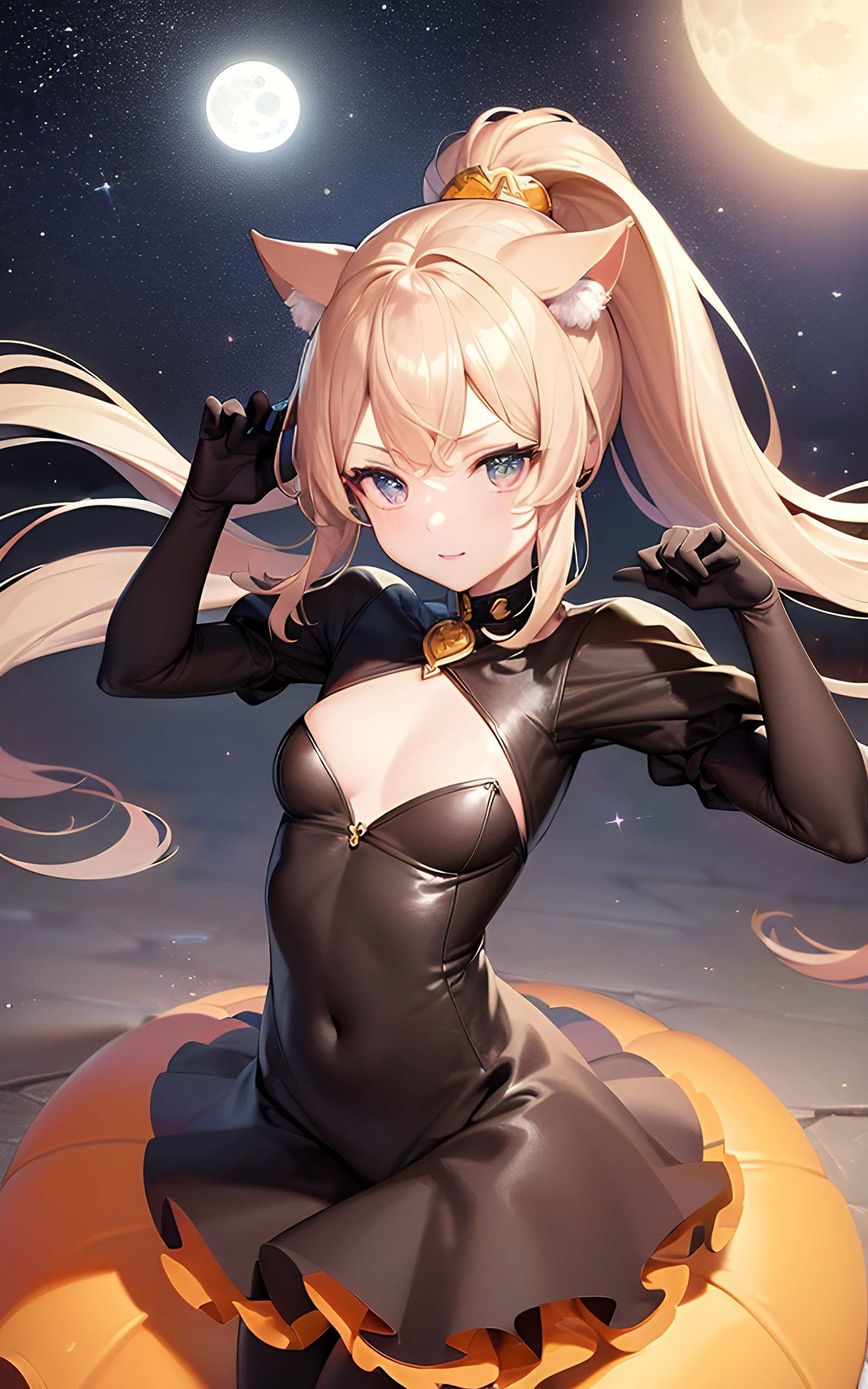 ハロウィンの魔法:猫耳娘たちの魅惑イラスト集2 サンプル5ページ目