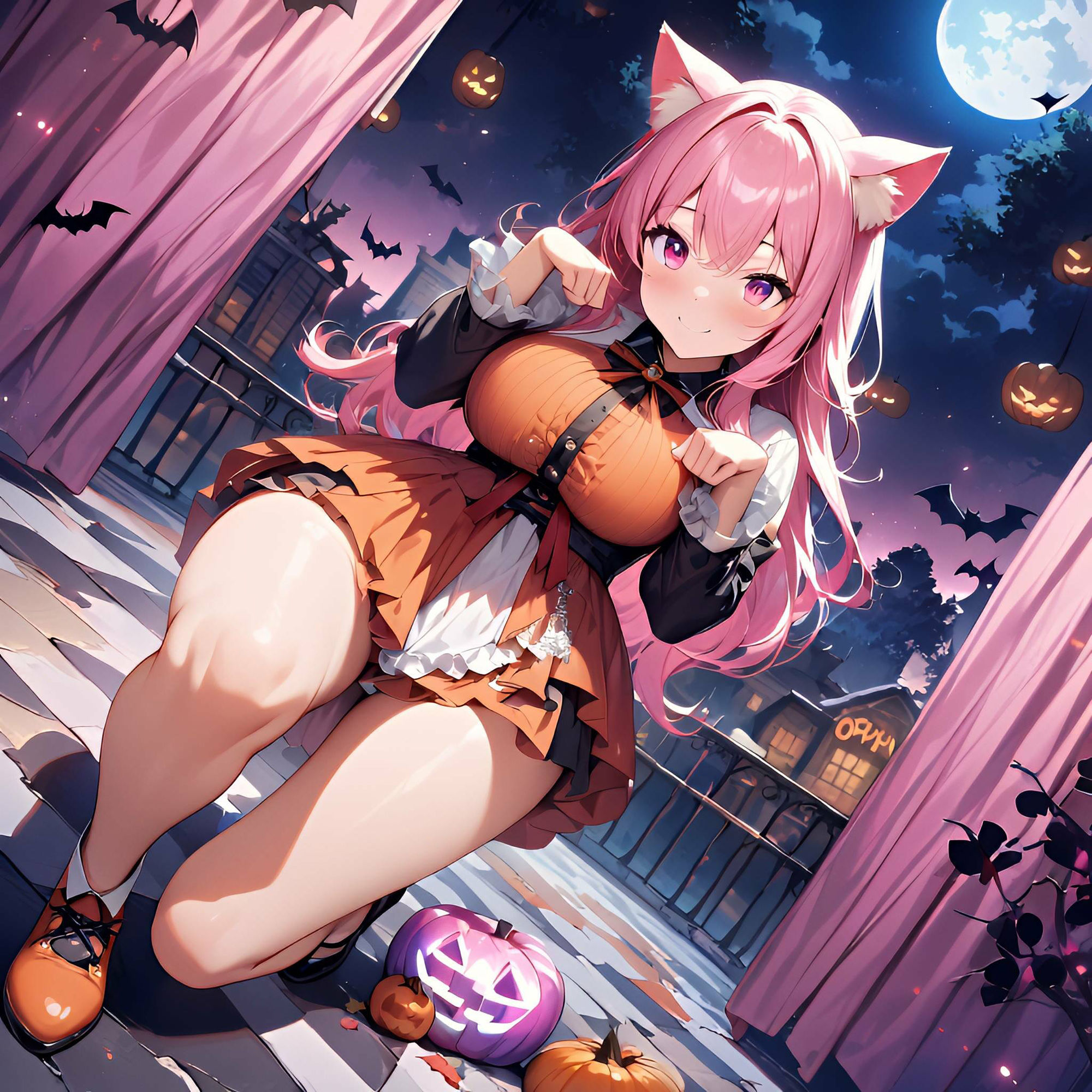 ハロウィンの魔法:猫耳娘たちの魅惑イラスト集4 サンプル4ページ目