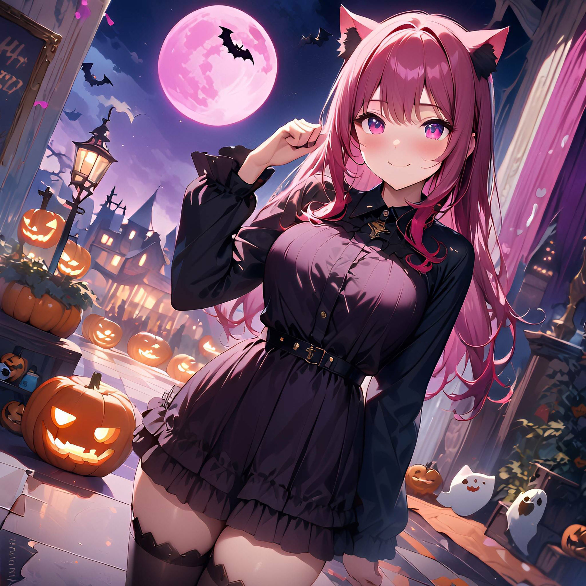 ハロウィンの魔法:猫耳娘たちの魅惑イラスト集4 サンプル7ページ目