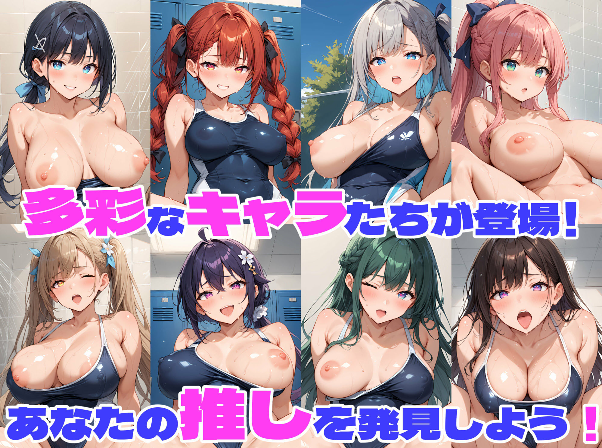 性育学園No.12〜爆乳スク水編〜爆乳JKとスクール水着でやりたい放題！【CG500枚】 サンプル3ページ目
