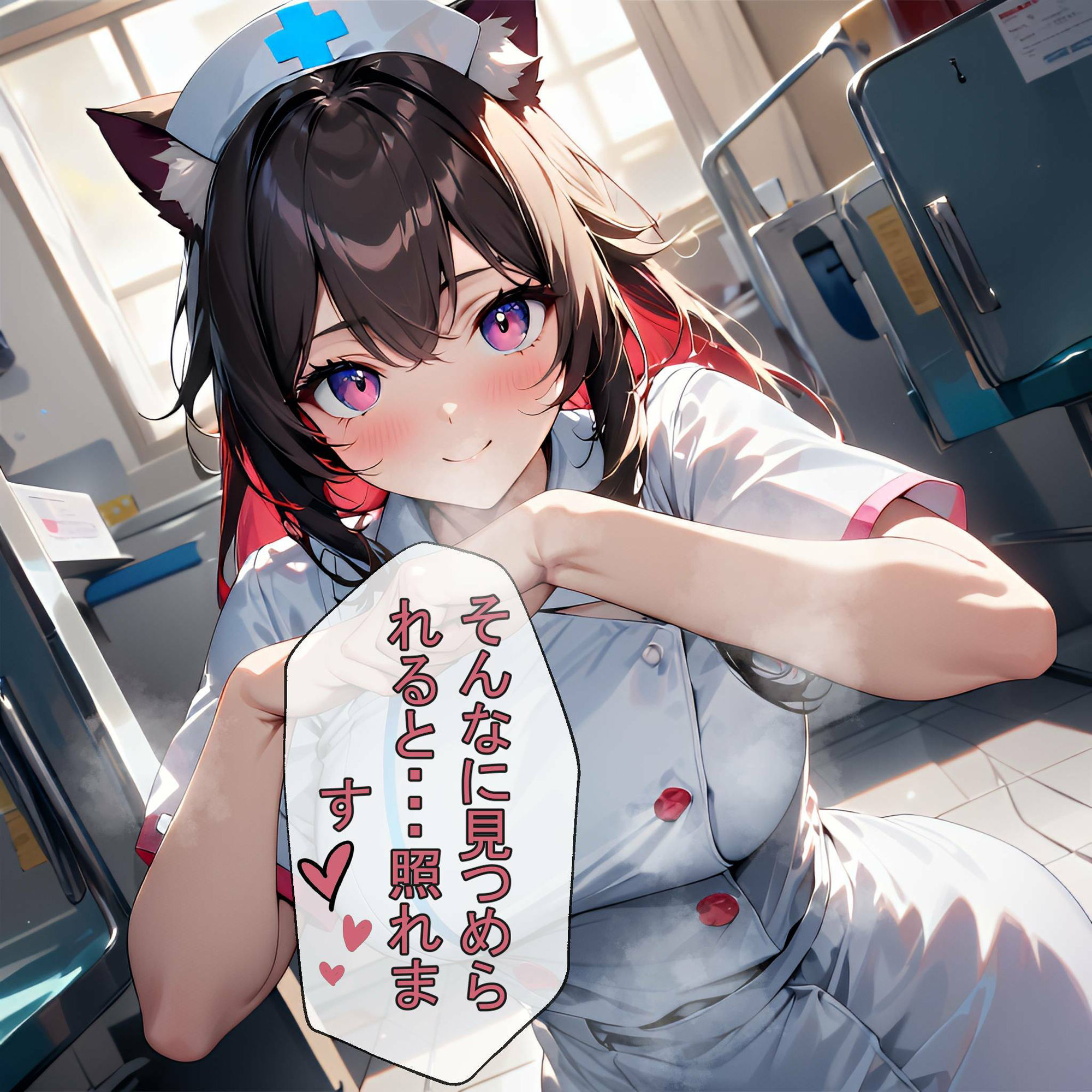 キュートなにゃんこナースたちのCG＆セリフ集 サンプル3ページ目