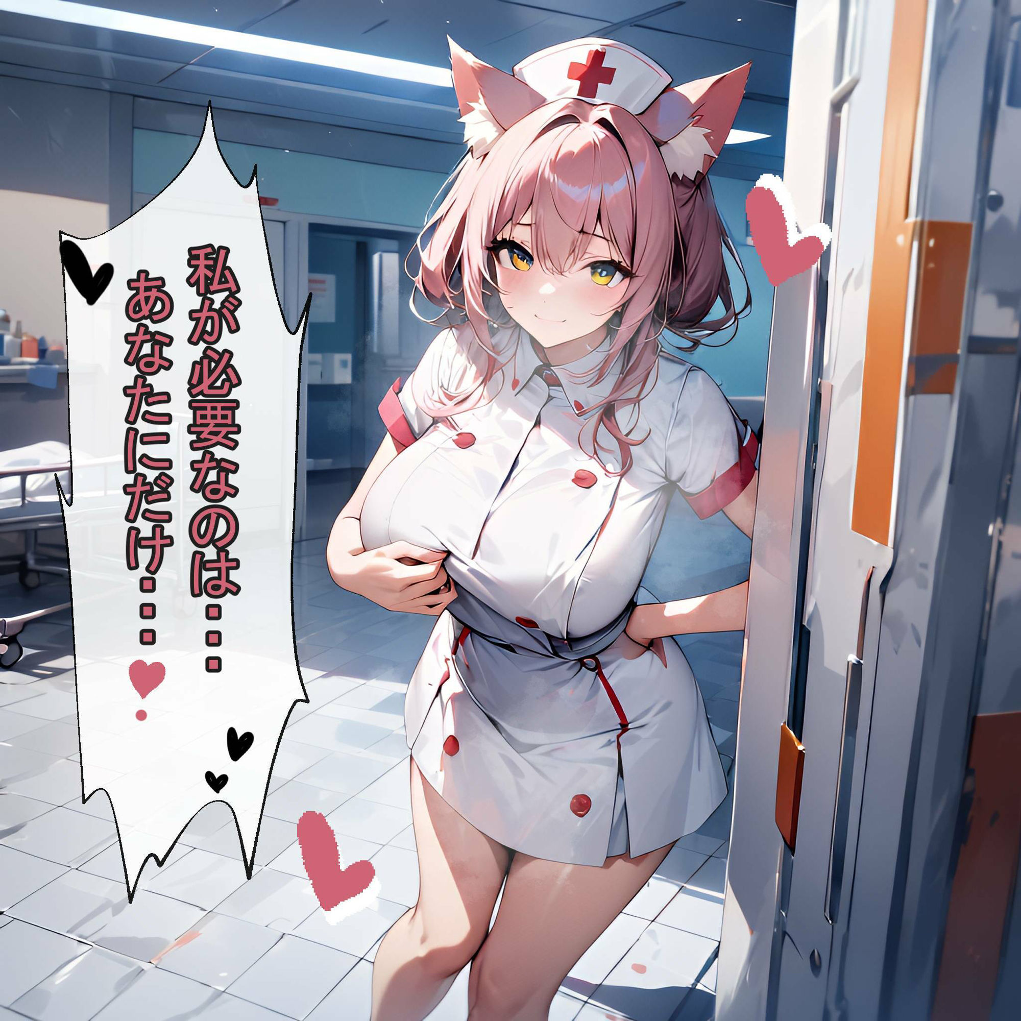 キュートなにゃんこナースたちのCG＆セリフ集 サンプル6ページ目