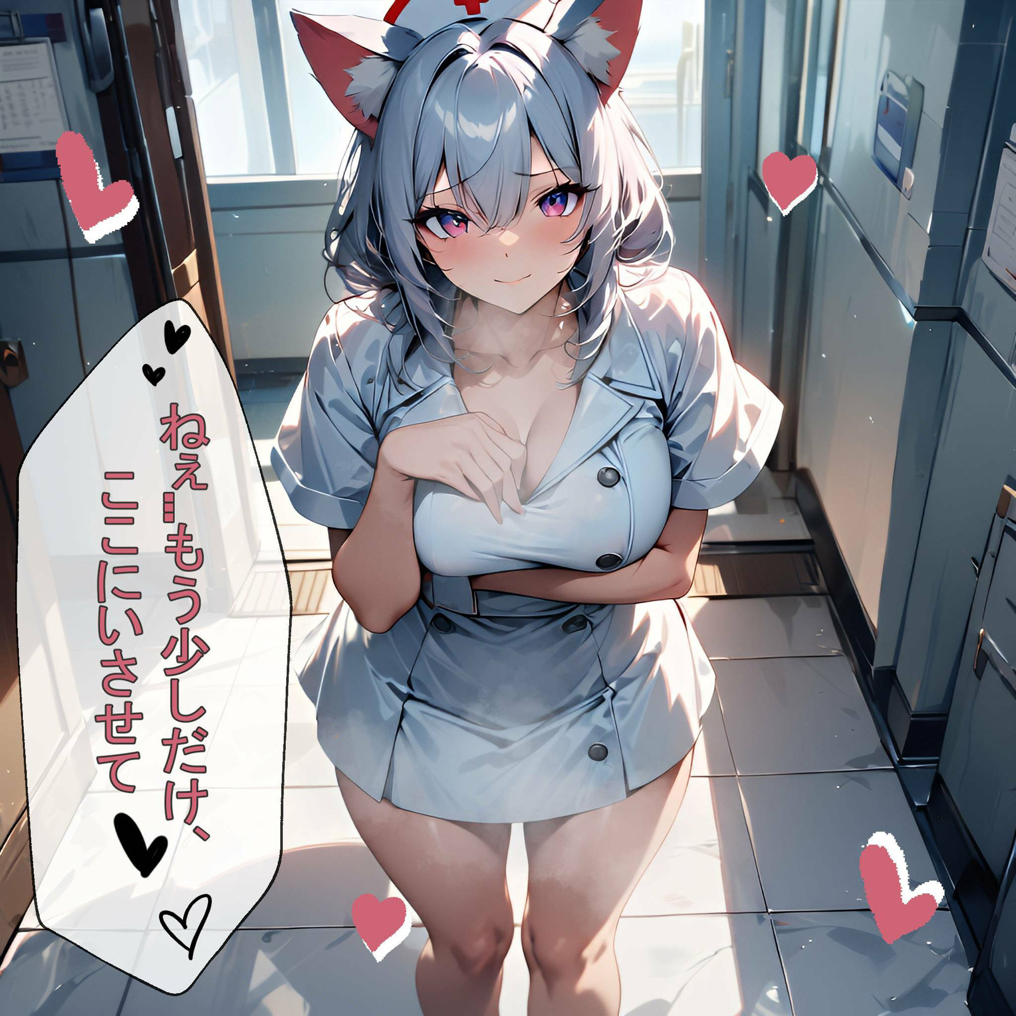キュートなにゃんこナースたちのCG＆セリフ集 サンプル7ページ目
