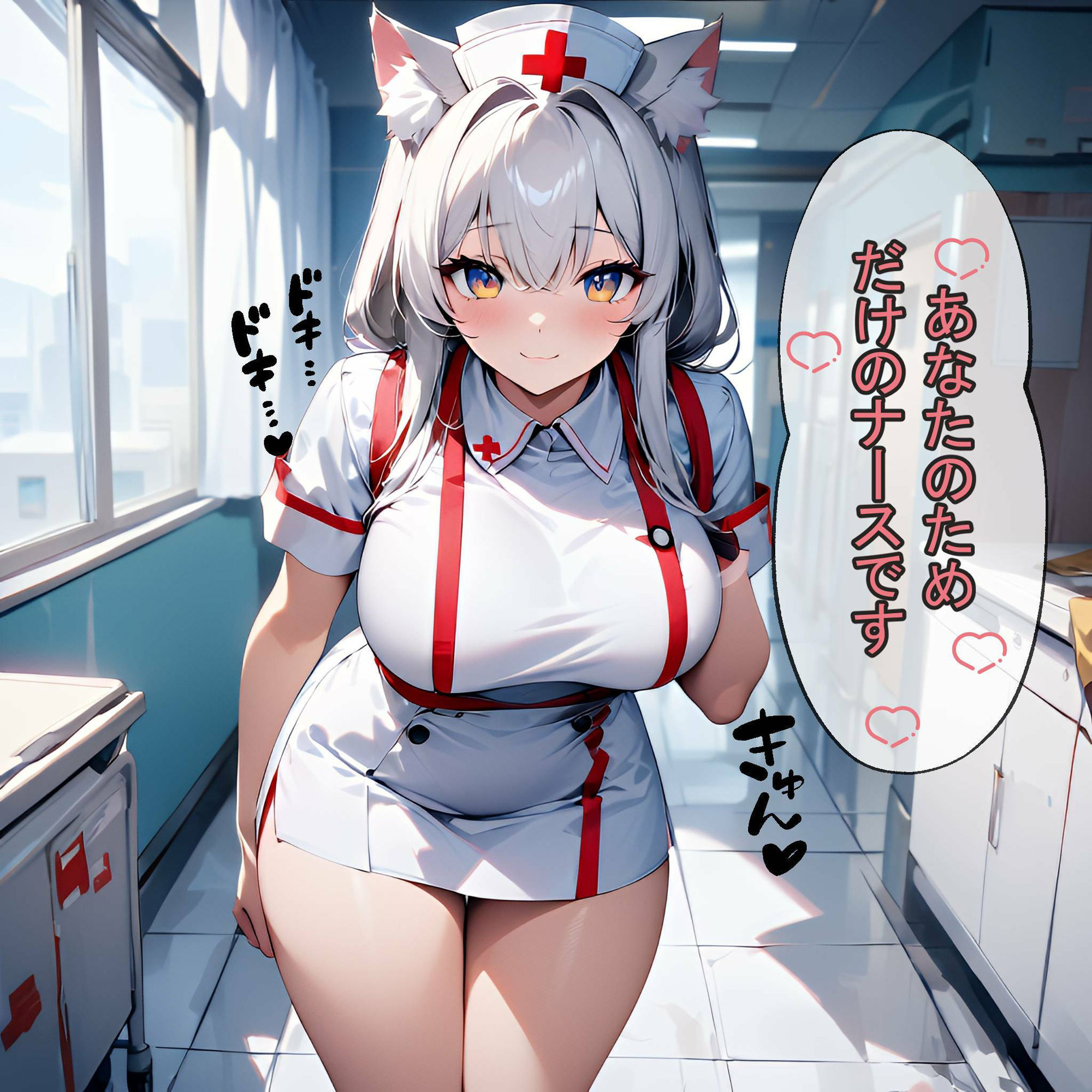 キュートなにゃんこナースたちのCG＆セリフ集 サンプル9ページ目