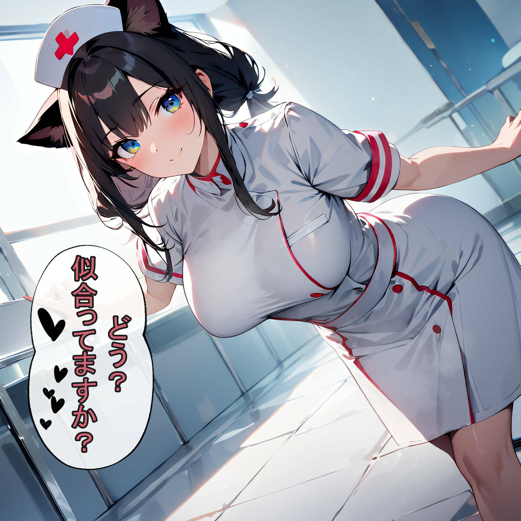 キュートなにゃんこナースたちのCG＆セリフ集 その2 サンプル3ページ目