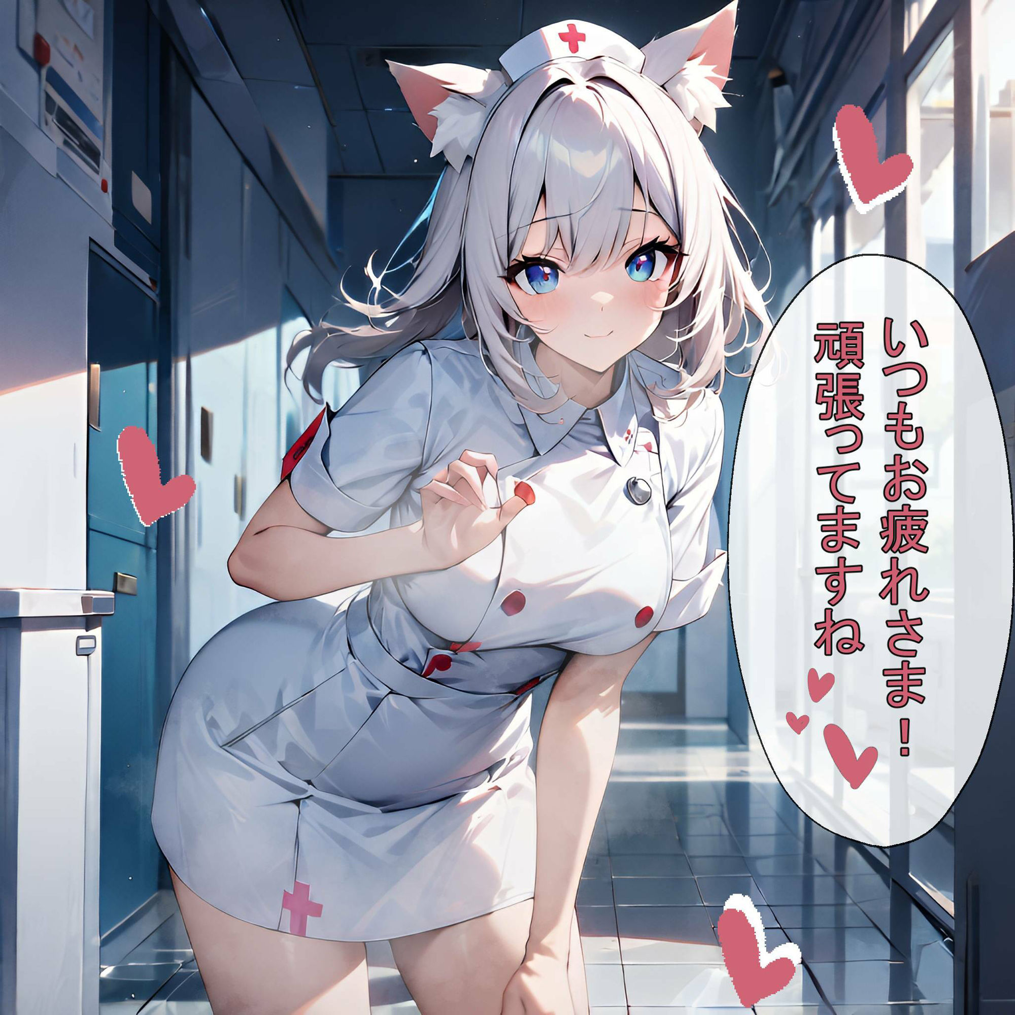 キュートなにゃんこナースたちのCG＆セリフ集 その2 サンプル4ページ目