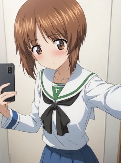ガールズ＆パンツァーの西住みほから送られてきた自撮り写真 サンプル1ページ目