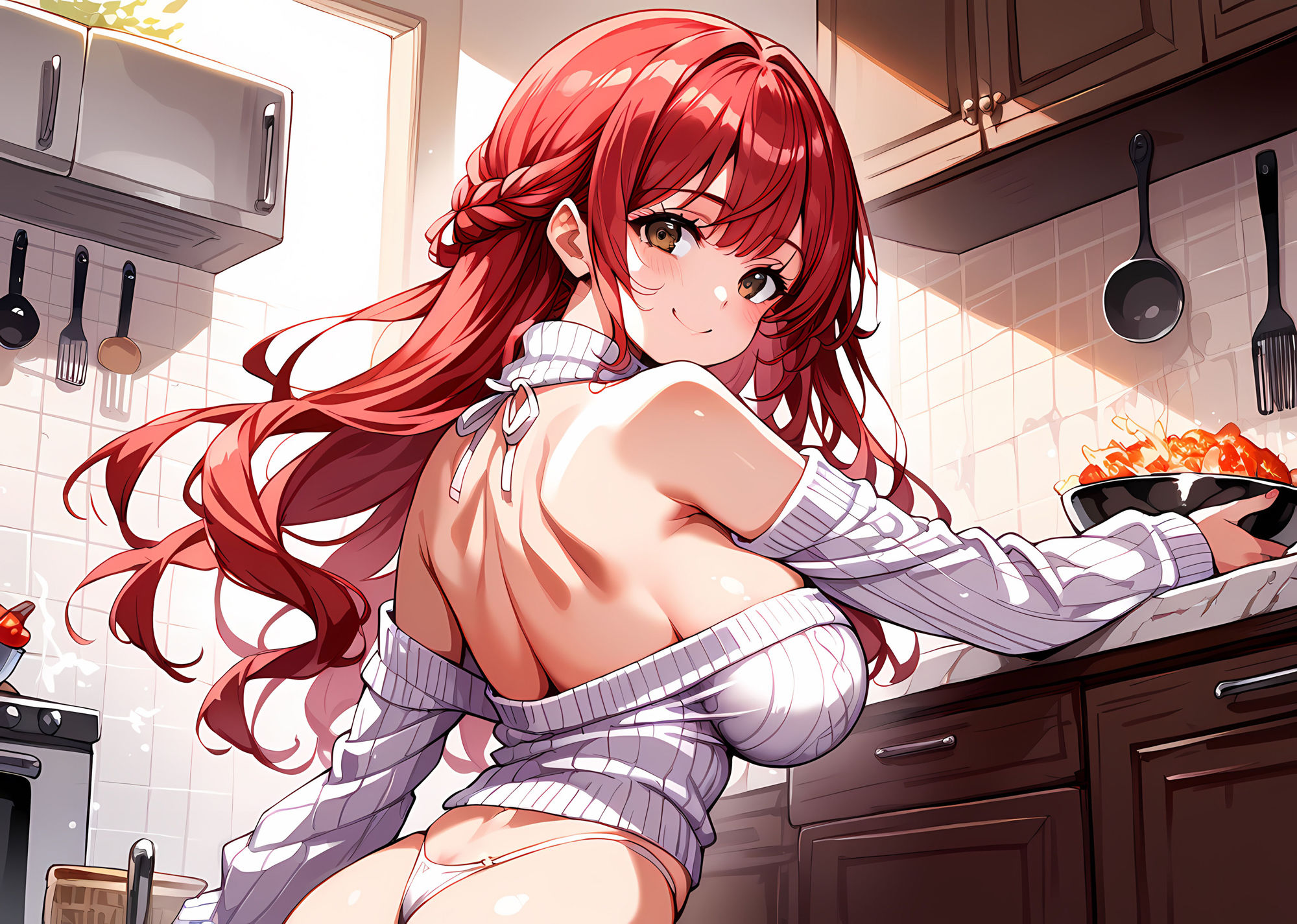 爆乳ニット人妻は今日も我慢できない！ サンプル2ページ目