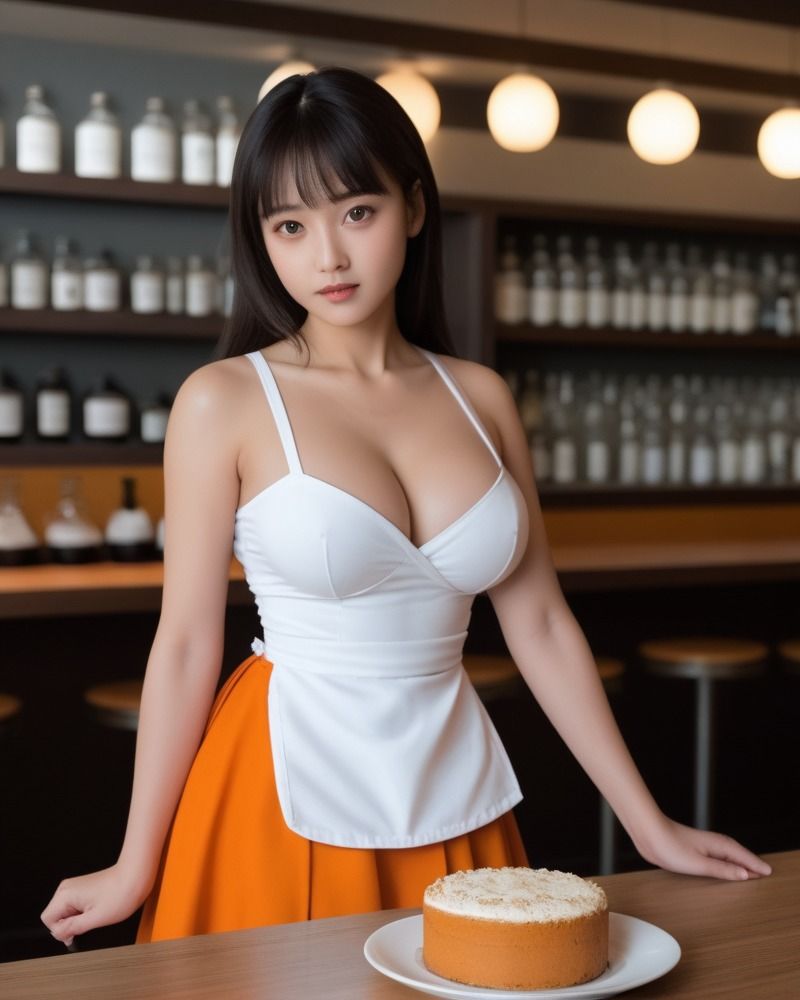 爆乳で話題のウェイトレスさんに密着 サンプル5ページ目