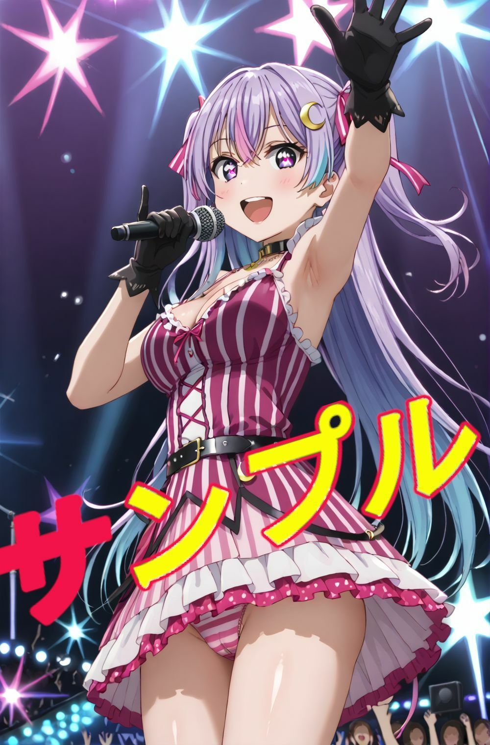 紫色の髪の地下アイドル 1 ライブ・コンサート編 縞パン 縞ブラ ライブエッチ 157枚 サンプル5ページ目