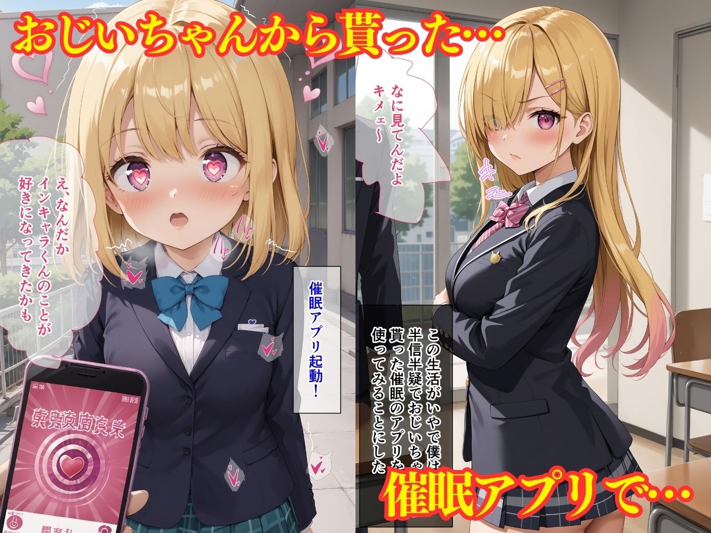 童貞の僕が催●アプリで学園を支配 サンプル2ページ目