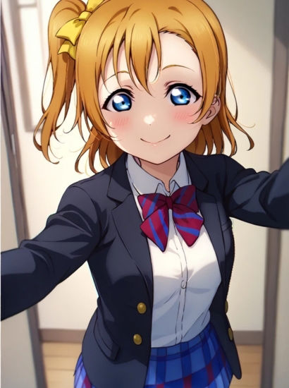 ラブライブの高坂穂乃果から送られてきた自撮り写真 サンプル1ページ目