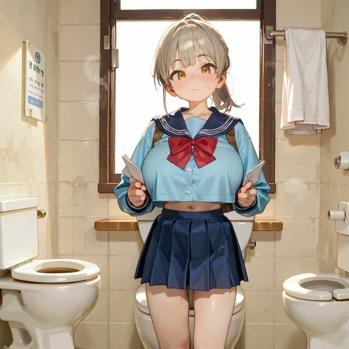 地元で有名なヤリマン巨乳ギャルをトイレに連れ込んでレ●プしようとしたら、逆NTRされる04 サンプル4ページ目