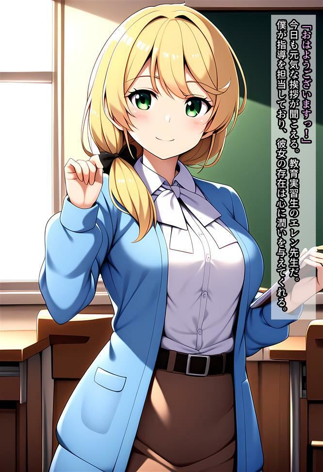 エレン先生を酔わせてヤッちゃう話 サンプル1ページ目