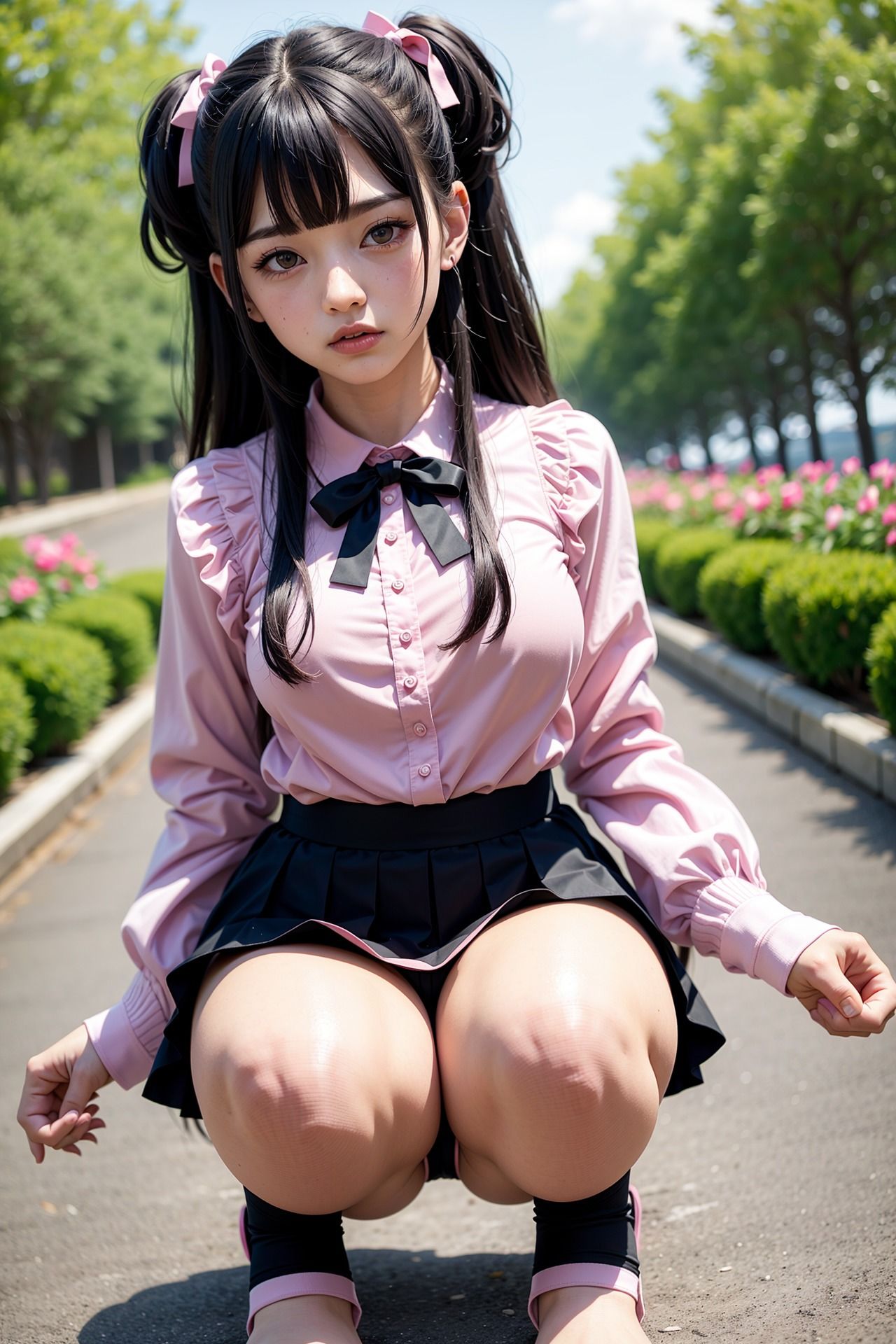 ト〇横量産型女子の開脚パンチラ サンプル4ページ目