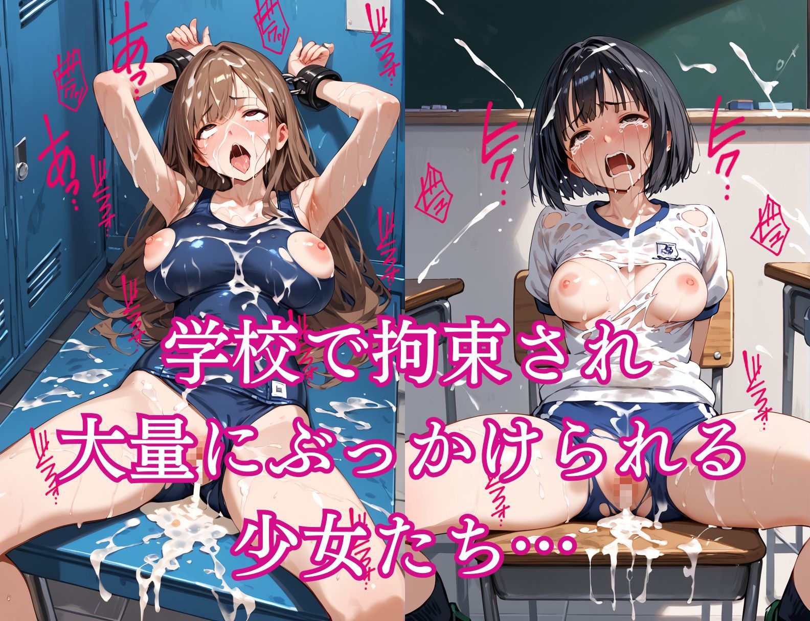 拘束ぶっかけ肉便器 学校編 サンプル1ページ目