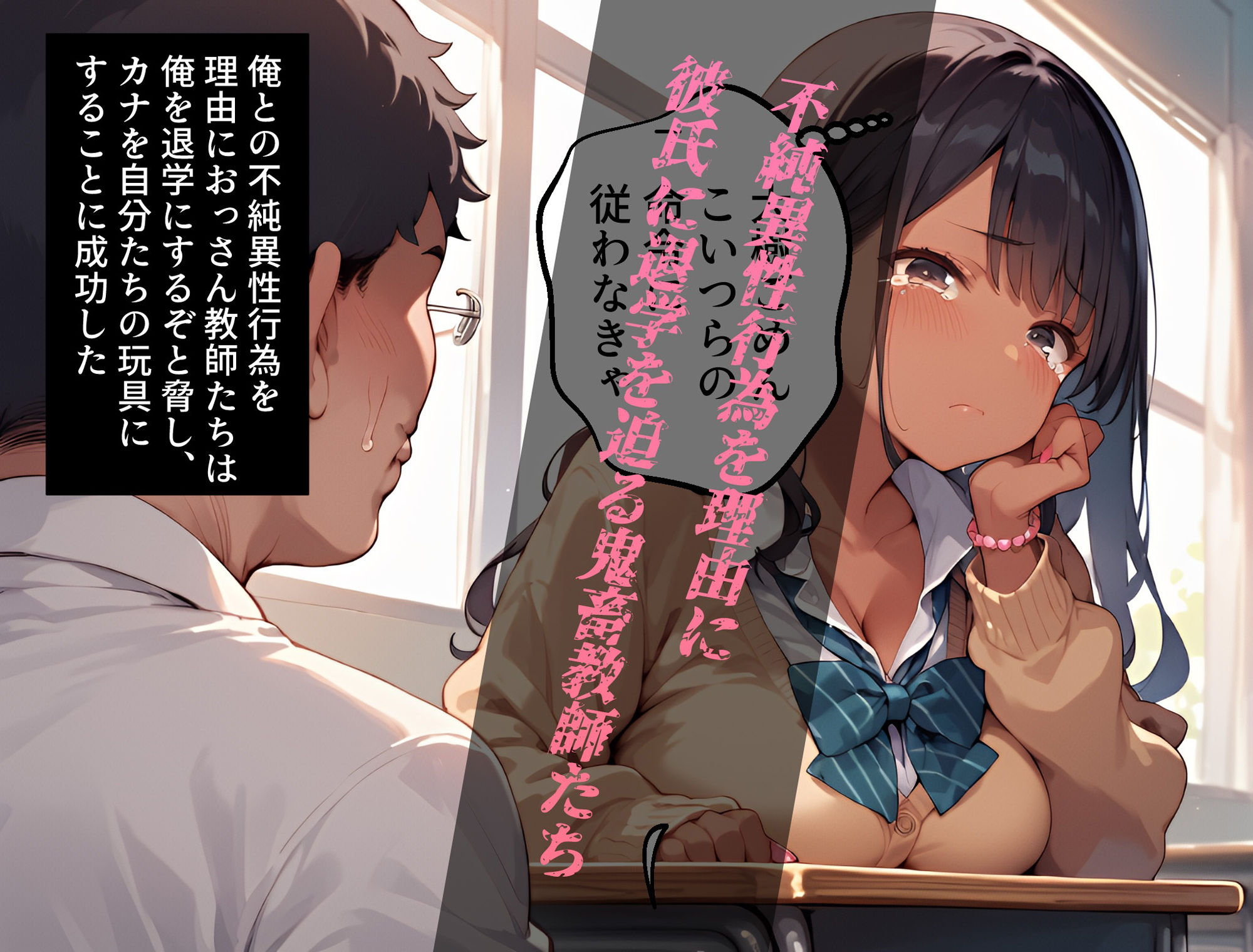 俺の彼女がおっさんに寝取られて、快楽堕ちしちゃった話2-褐色ギャルJKカナ編- サンプル4ページ目