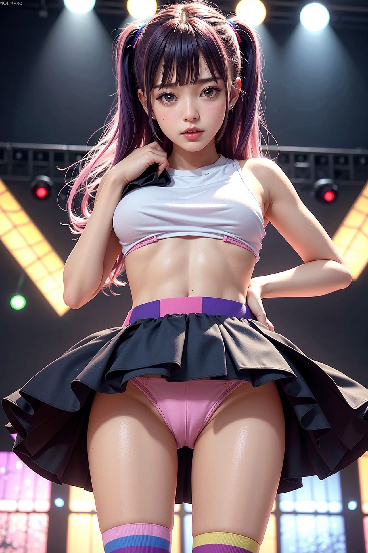 虹色担当ぱんちらアイドル サンプル2ページ目