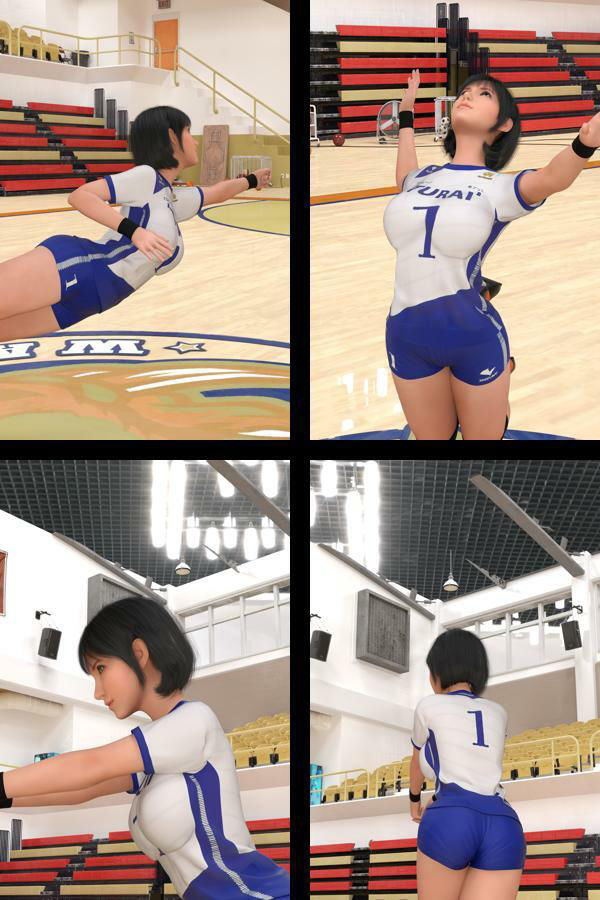 才色兼備の万能女性格闘家 霧島 愛唯のVolleyBallユニーフォーム写真集-02 サンプル2ページ目
