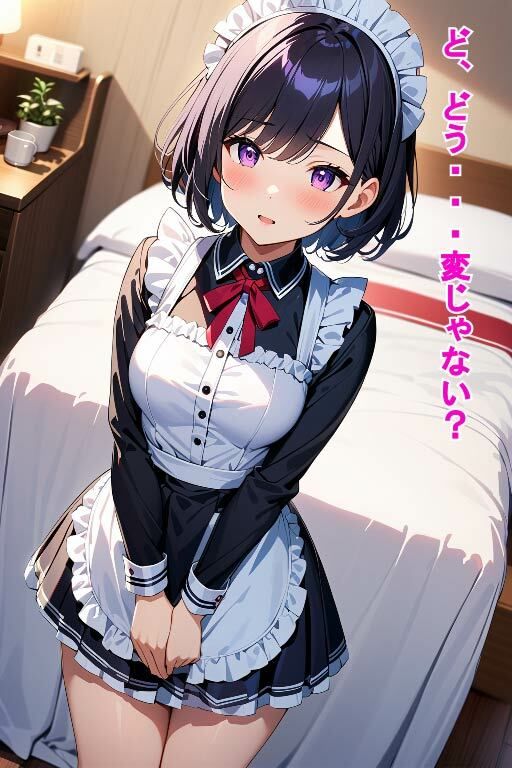 幼馴染の女の子にメイドコスさせてエッチ サンプル2ページ目