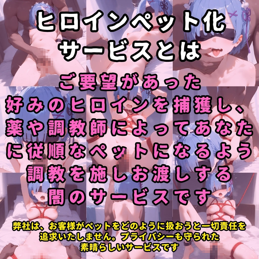 ヒロインペット化調教ドキュメンタリー【リゼロ/レム編】〜ヒロインが拉致され調教師にイカされまくってご主人様の元に出荷されるまで〜 サンプル1ページ目