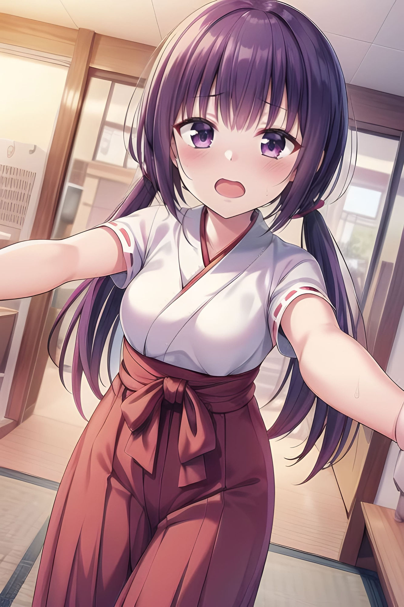 清純な巫女お姉さんの処女を奪う サンプル6ページ目