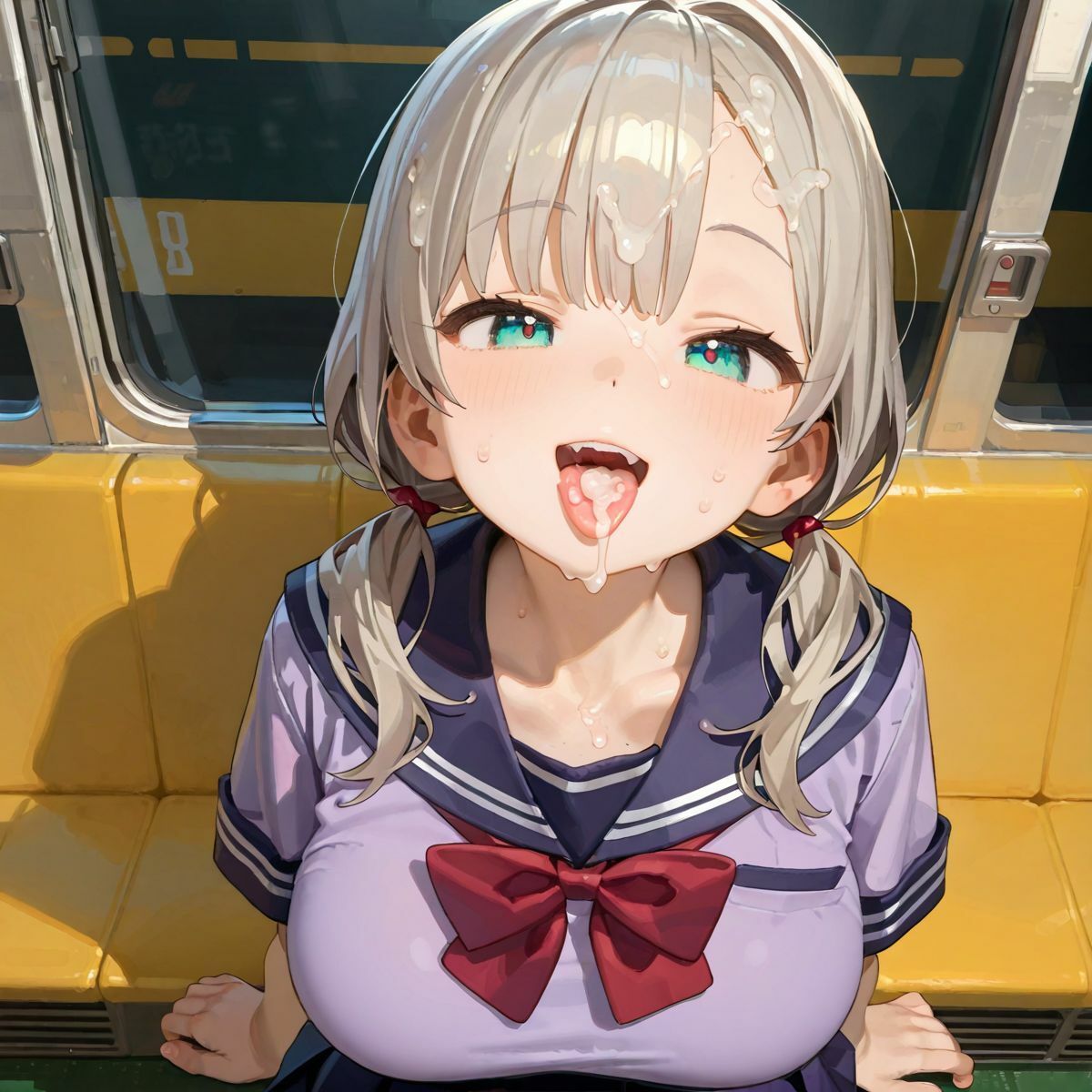 女子校生が満員のバスでハーレム楽しみながら中出し逆NTRされる05 サンプル5ページ目