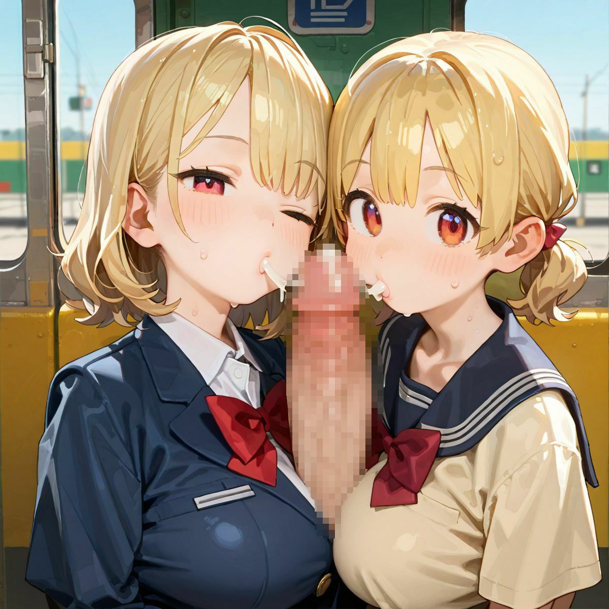 女子校生が満員のバスでハーレム楽しみながら中出し逆NTRされる05 サンプル6ページ目