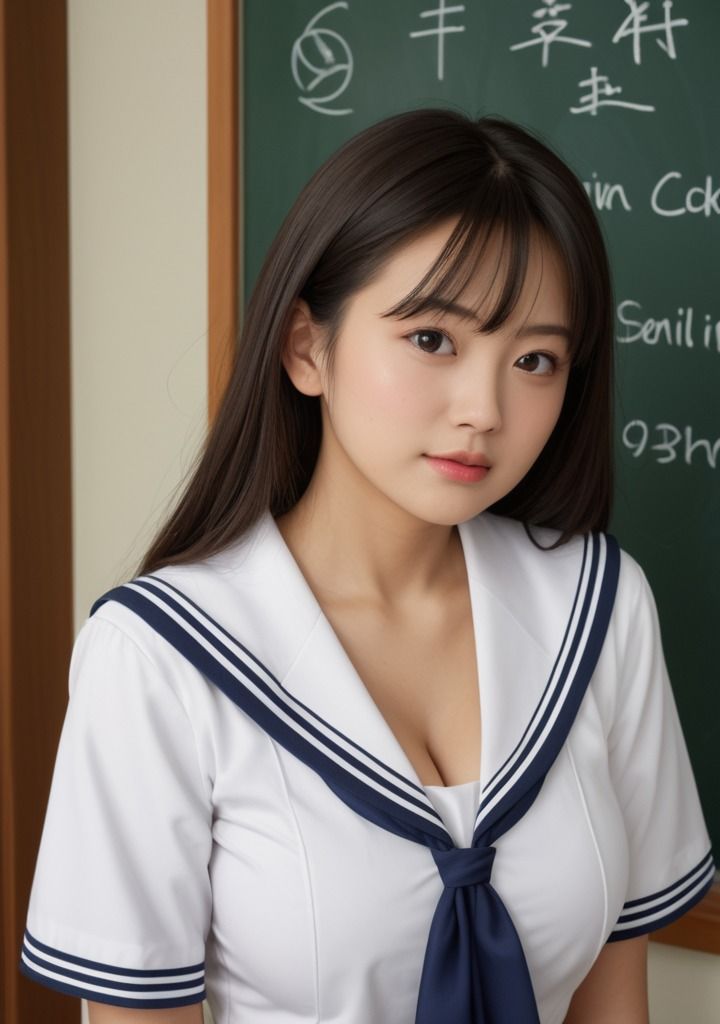 セーラー服の巨乳女子校生特集 サンプル2ページ目