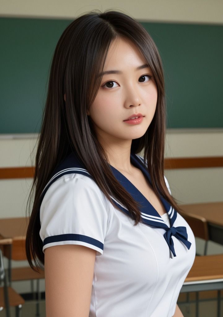 セーラー服の巨乳女子校生特集 サンプル4ページ目