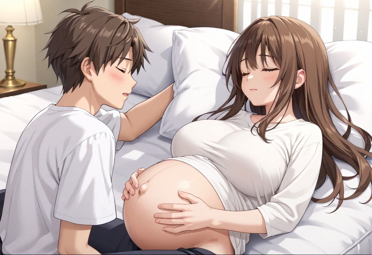 ボテ腹になっても精液が欲しい人妻を孕ませた サンプル1ページ目