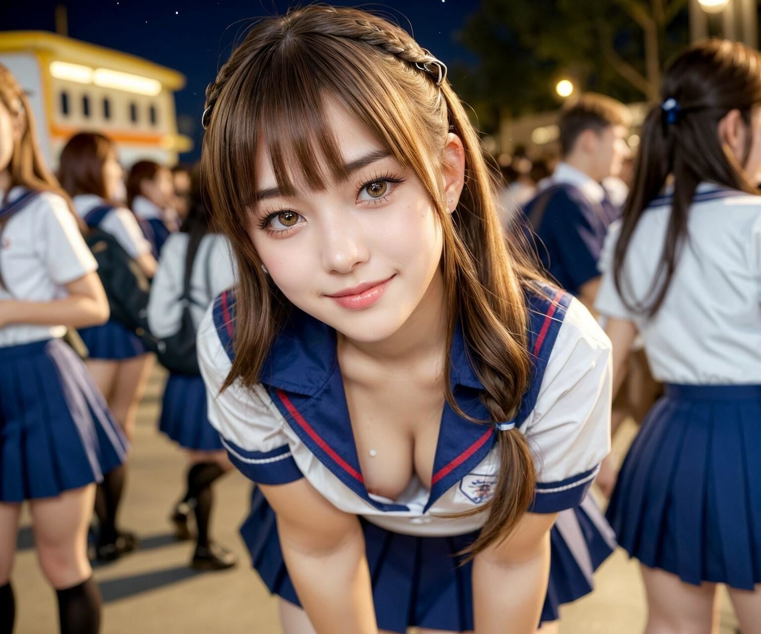 【制服ギャルエロ画像】ド派手でエッチなJK達が誘ってくる？！妄想を詰め込んだエロギャル画像集 サンプル7ページ目