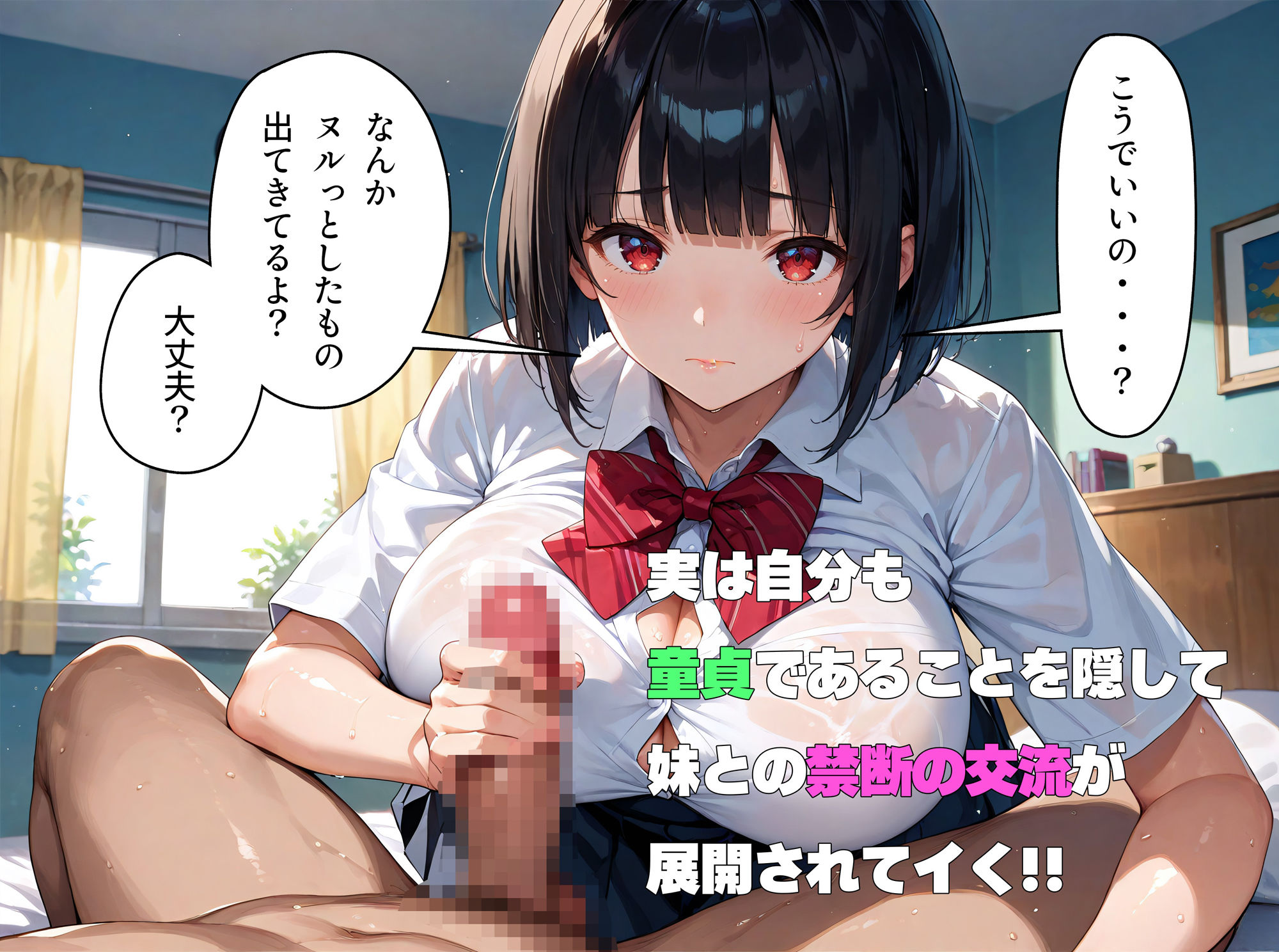 爆乳でまじめな妹が「処女を捨てたい」と兄の俺に頼んできた サンプル3ページ目