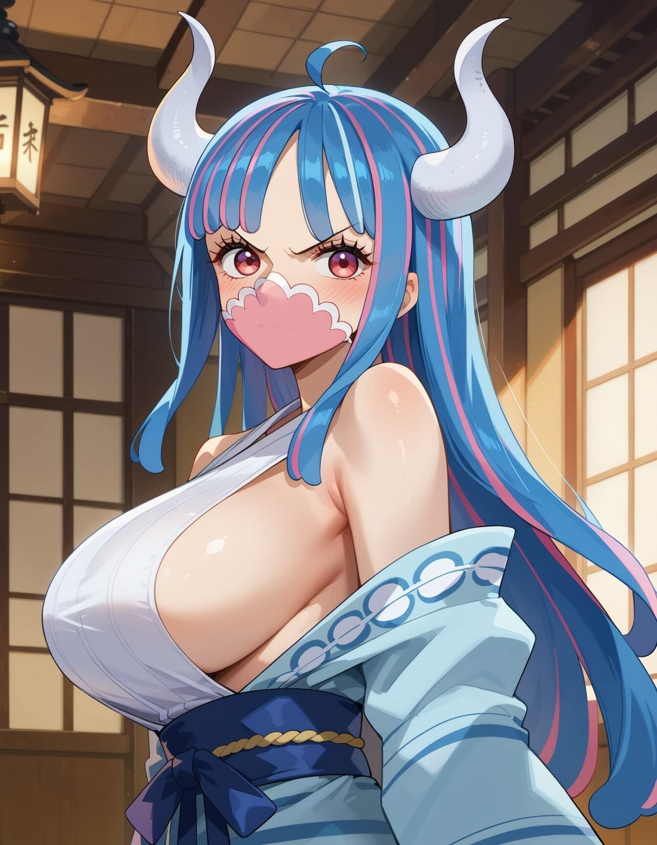 【う○ティイラストエロ画像】ワ○ピースに登場するセクシー巨乳ありんすちゃんのエッチな画像集 サンプル1ページ目