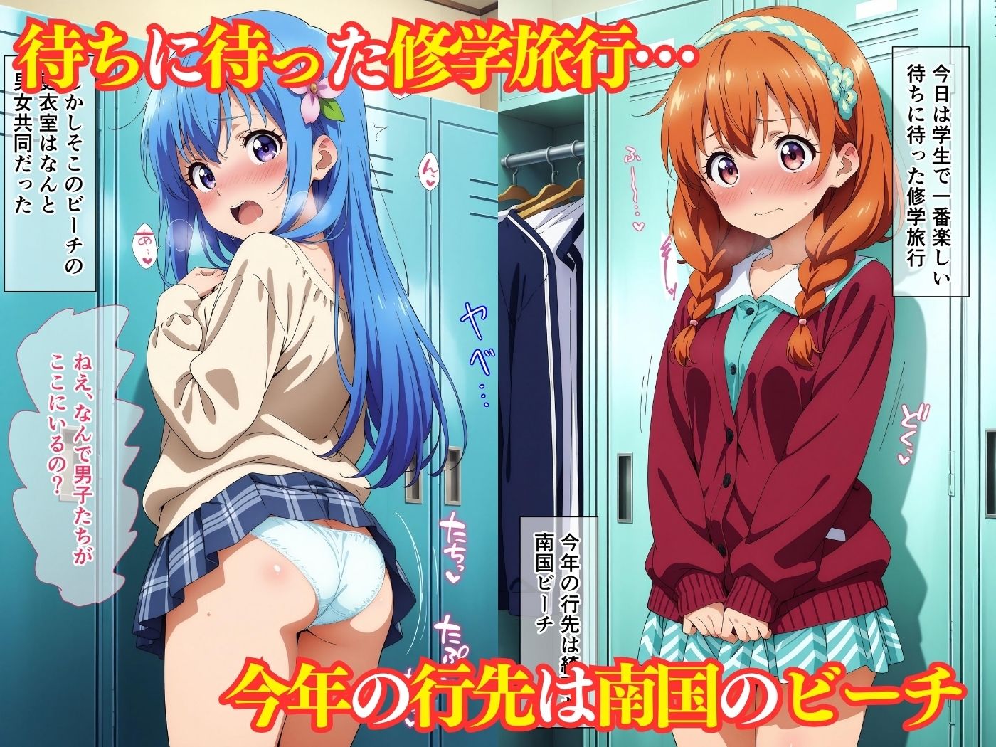 更衣室が男女共同のビーチで犯してみました！ サンプル1ページ目