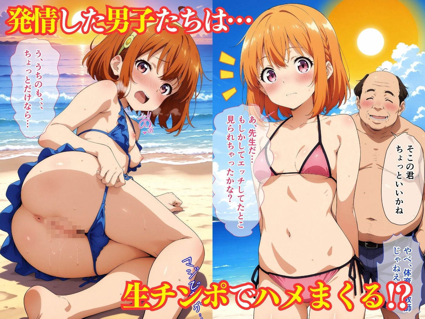 更衣室が男女共同のビーチで犯してみました！ サンプル3ページ目