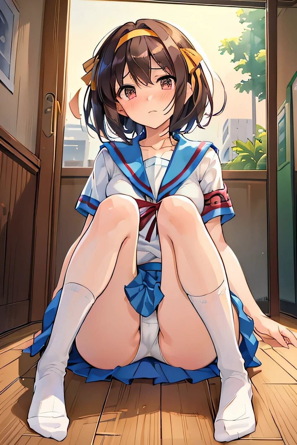 涼◯ハルヒの憂鬱を晴らす集団中出し サンプル4ページ目